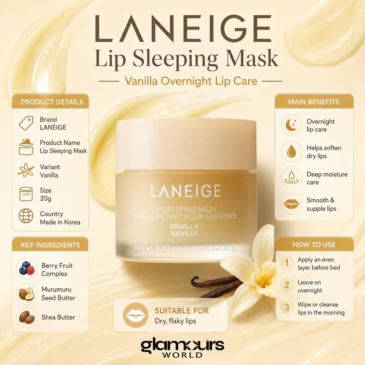 Laneige Lip Sleeping Mask Vanila 20g